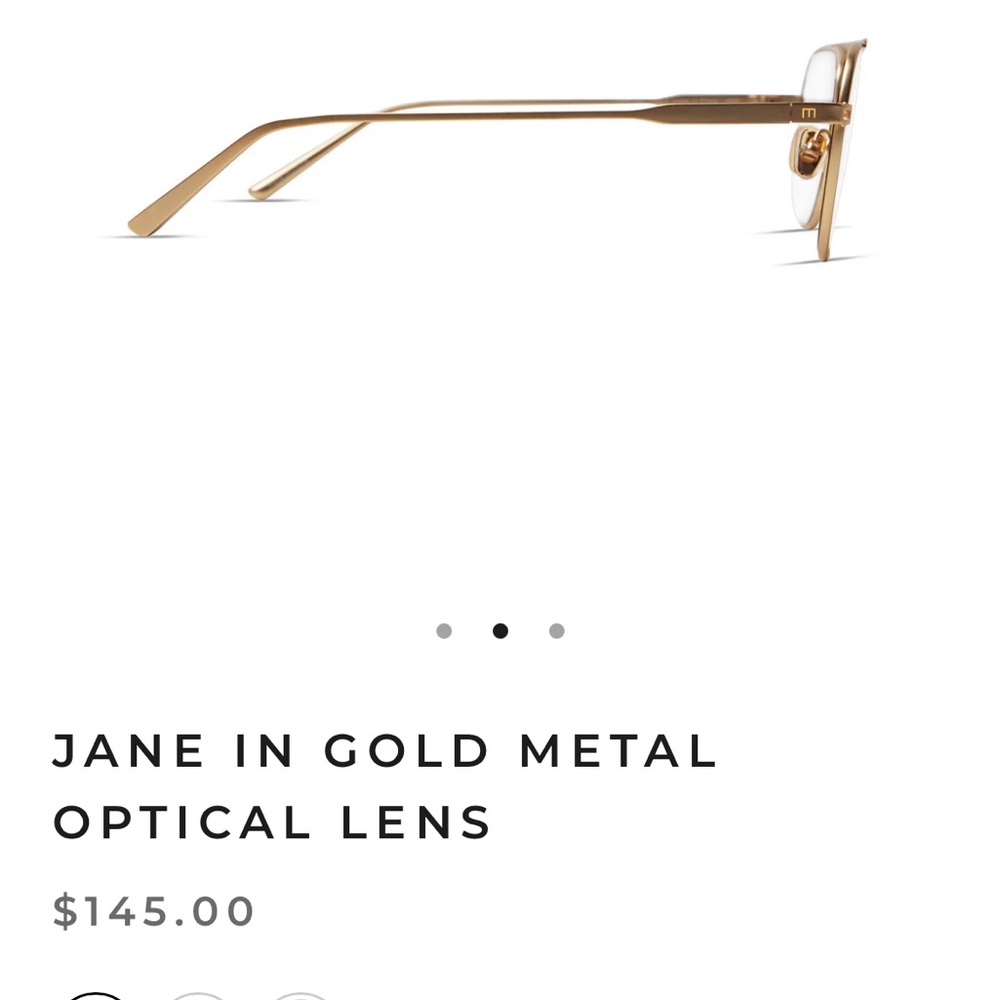 Elisa Johnson Jane Metal Clear Glasses - Picture 3 of 7
